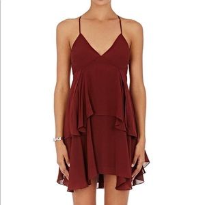 ALC Burgundy Silk Creme Thalissa Dress
